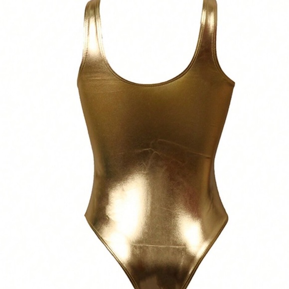 Sexy Gold Glitter Swimsuit NWT - Picture 4 of 5